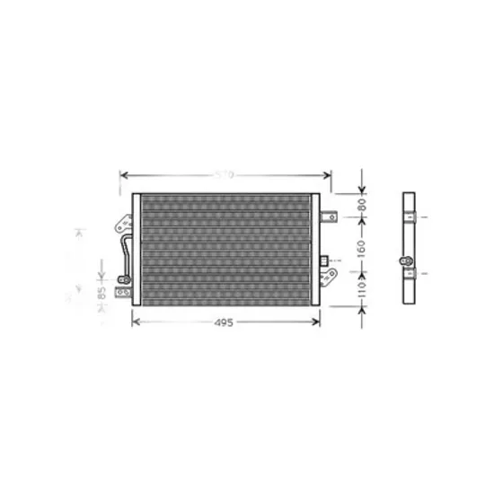 Radiator Aer Conditionat FIAT ALBEA 178 1996-> Radiator aer conditionat 1,7 TD/1,9 D (48x35x25) Perioada 2002 2003 2004 2005 2006 2007 2008 2009 2010 2011 2012