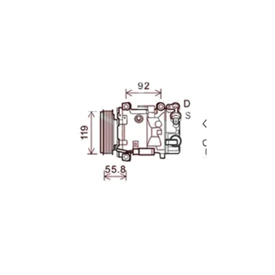 Compresor aer conditionat CITROEN C4 Picasso 2 2013-> 2.0 BlueHDi 150 110KW 150CP , pentru motor AHE (DW10FD), AHR (DW10FD), AHX (DW10FD) perioada 2013 2014 2015 2016 2017 2018