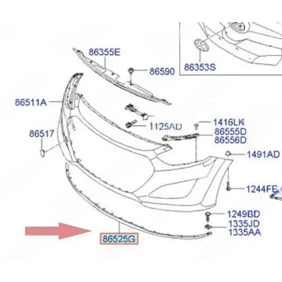 Spoiler Bara fata HYUNDAI i30 2012->2017 Spoiler Bara fata (O) Perioada 2014 2015 2016 2017