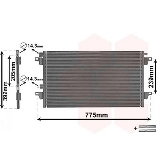 Radiator Aer Conditionat RENAULT LAGUNA 2 2001->2007 Radiator aer conditionat ->2004 66x39 Perioada 2001 2002 2003 2004 2005 2006 2007