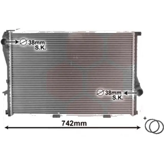 Radiator apa BMW 5 E39 1995->2003 pentru 523 i, perioada 1995 1996 1997 1998 1999 2000