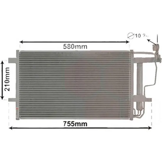 Radiator aer conditionat BMW 2 Active Tourer F45 2013->, 2 Gran Tourer F46 2014->, 2 Gran Coupe F44 2019-> pentru 218 d, perioada 2013 2014 2015 2016 2017 2018 2019 2020 2021 2022 2023 2024 2025