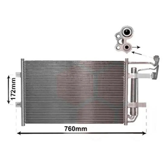 Radiator aer conditionat CITROEN C4 Grand Picasso 2 2013-> 1.6 THP 155 115KW 156CP , pentru motor 5FV (EP6CDT) perioada 2013 2014,2015,2016,2017 2018