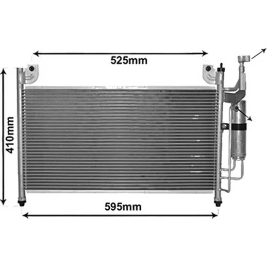 Radiator aer conditionat AUDI A3 Cabriolet 8V7; 8VE 2013-> 2.0 TDI 100KW 136CP , pentru motor CRLC perioada 2013 2014,2015,2016,2017 2018