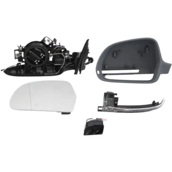 Oglinda exterioara stanga/dreapta AUDI A5 Cabriolet 8F7 2009->2017 perioada 2009 2010 2011 2012 pana la an de fabricatie 08/2011, cu semnal, reglaj electric, numar pini 12, cu incalzire, rabatare electrica, prevopsit grund, pentru trafic pe