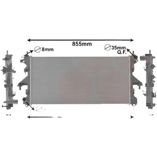 Radiator apa PEUGEOT BOXER 2006-> pentru 2.2 HDi 100, perioada 2006 2007 2008 2009 2010 2011