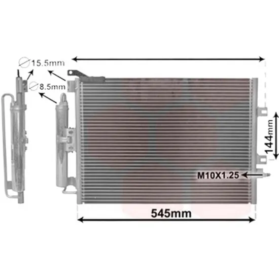 Radiator aer conditionat PEUGEOT 3008 2016-> pentru Hybrid, perioada 2019 2020 2021 2022 2023 2024