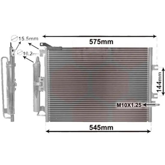Radiator aer conditionat PEUGEOT BOXER 2006-> pentru 2.2 BlueHDi 140, perioada 2019 2020 2021 2022 2023 2024