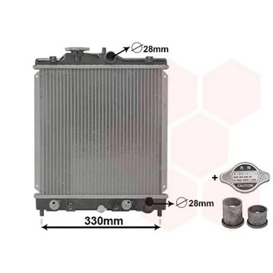 Radiator Motor HONDA HR-V 1999->2003 Radiator apa pentru 1,4i 16V - 1,6i 16V (35,2x34,7x27) CV automata Perioada 1999 2000 2001 2002 2003 2004 2005 2006 2007 2008 2009 2010 2011 2012 2013 2014