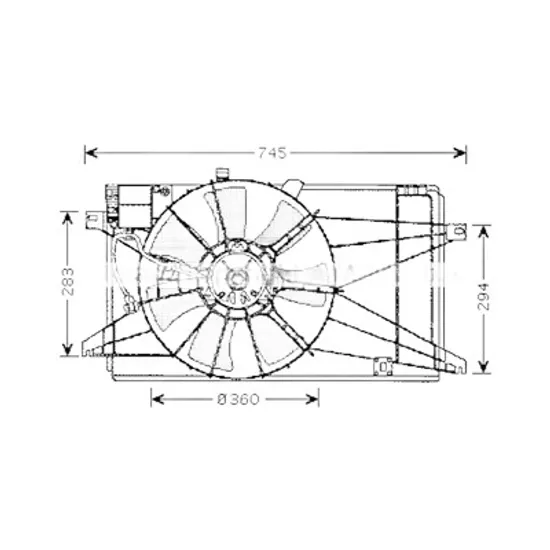 Ventilator motor MAZDA 5 2005->2010 pentru 1.8, perioada 2005 2006 2007 2008 2009 2010