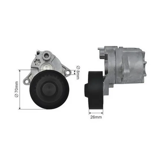 INTINZATOR CUREA TRANSMISIE MERCEDES SPRINTER 515 CDI 4x4 -110KW/150CP- 2148cmc, pentru motor OM 646.986, OM 646.989, OM 646.990, perioada 2006,2007,2008,2009
