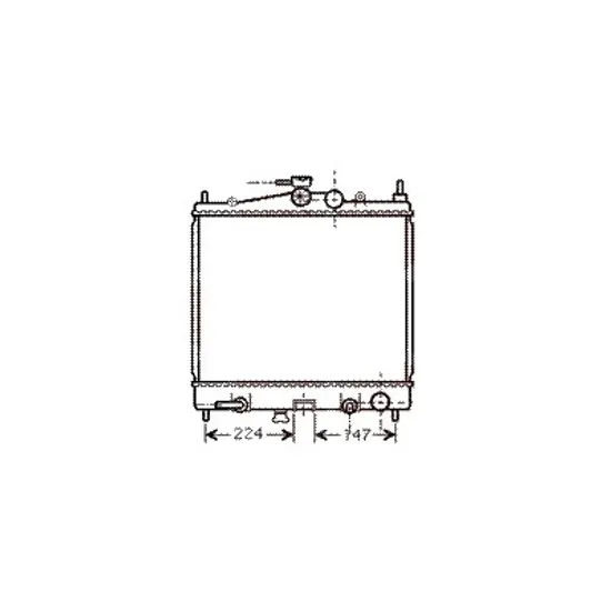 Radiator apa NISSAN NOTE 2006->2012 pentru 1.4, perioada 2006 2007 2008 2009 2010 2011 2012