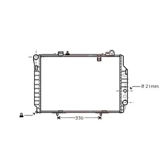 Radiator apa MERCEDES C-CLASS W202 1993->2000 pentru C 250 Turbo-D, perioada 1995 1996 1997 1998 1999 2000