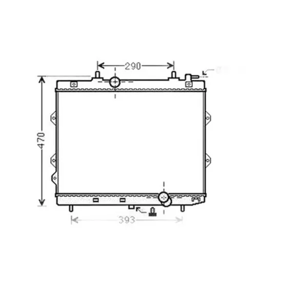 Radiator Motor KIA CERATO 2004->2009 Radiator apa pentru 1,6 CRDi cu/fara aer conditionat (37x51x26) Perioada 2004 2005 2006 2007 2008 2009 2010 2011 2012