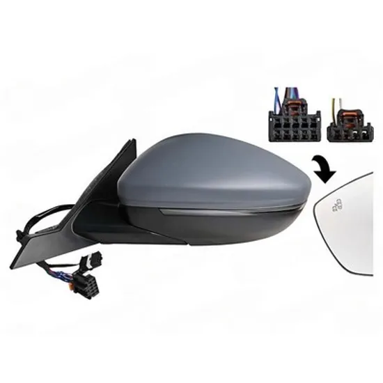 Oglinda ALFA ROMEO JUNIOR 2024-> Oglinda exterioara electrica cu incalzire electrica cu rabatare electrica pentru vopsit (cu semnal si lampa podea si senzor banda) (10H6P + 4H2P) STANGA Perioada 2024 2025