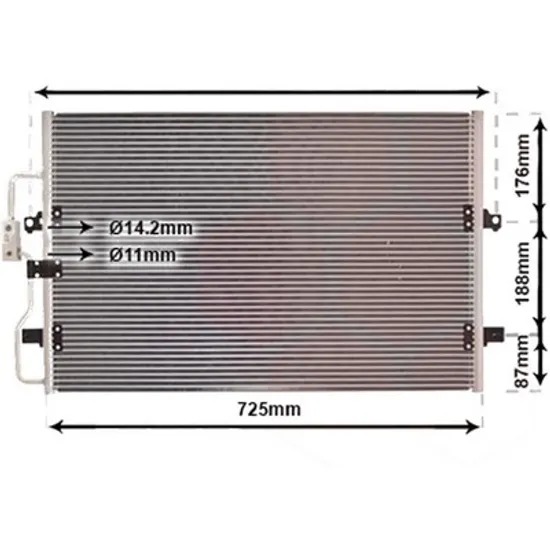 Radiator aer conditionat CITROEN JUMPER 2006-> pentru 2.2 BlueHDi 140, perioada 2019 2020 2021 2022 2023 2024