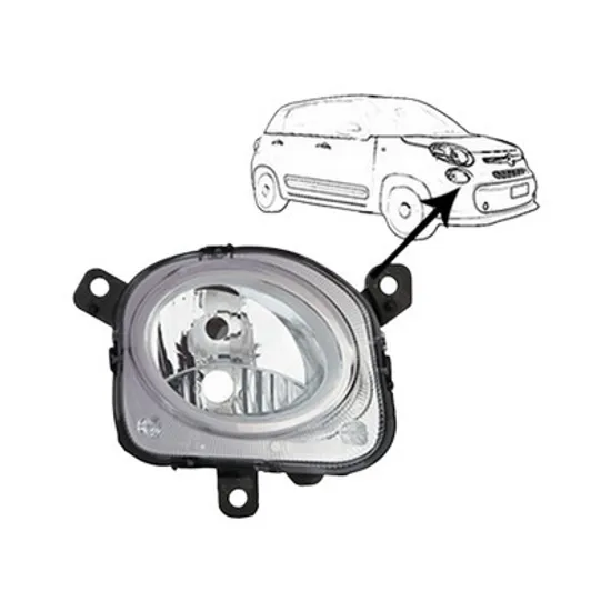 Far dreapta FIAT 500L 2012-> perioada 2013 2014 2015 2016 2017 2018 , inferior, inferior, cu bec H7