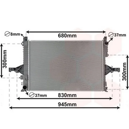 Radiator Motor VOLVO V70 2 1999->2008 Radiator apa pentru cu/fara aer conditionat CV manuala 62x42,6 Perioada 2000 2001 2002 2003 2004 2005 2006 2007
