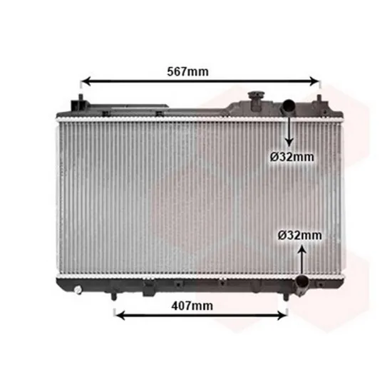 Radiator Motor HONDA CR-V 1 1995->2002 Radiator apa pentru 2.0i 16V cu/fara aer conditionat (35x66) Perioada 1995 1996 1997 1998 1999 2000 2001 2002