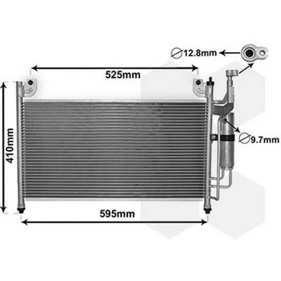 Radiator Aer Conditionat MAZDA 2 2007->2014 Radiator aer conditionat benzina (57x33,5) Perioada 2007 2008 2009 2010 2011 2012 2013 2014