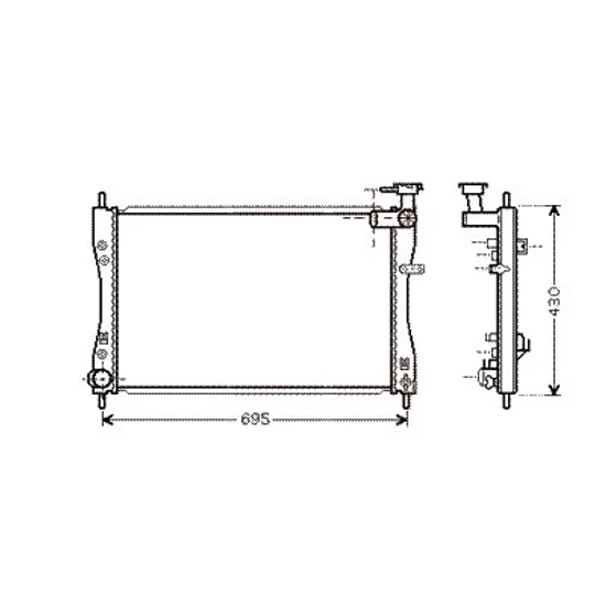 Radiator apa SMART FORFOUR 454 2004->2006 pentru 1.5, perioada 2004 2005 2006