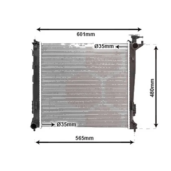 Radiator apa HYUNDAI ix35 / TUCSON 2009-> 2.0 CRDi 100KW 136CP , pentru motor D4HA perioada 2010 2011,2012,2013,2014 2015