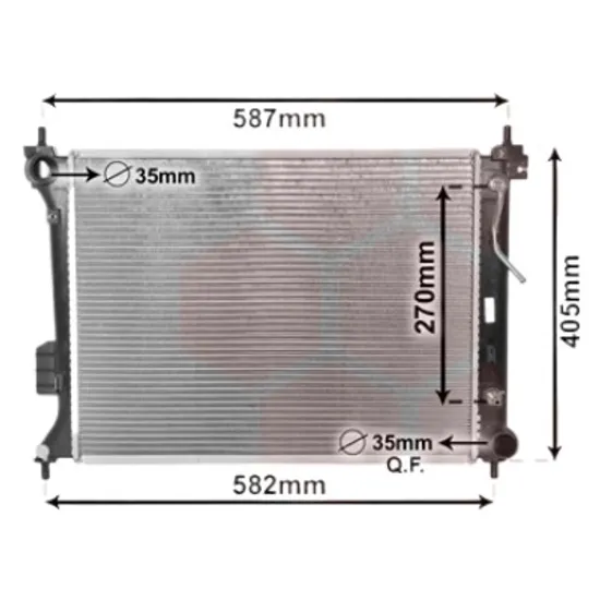 Radiator apa HYUNDAI ix20 2010-> pentru 1.6 LPG, perioada 2010 2011 2012 2013 2014 2015