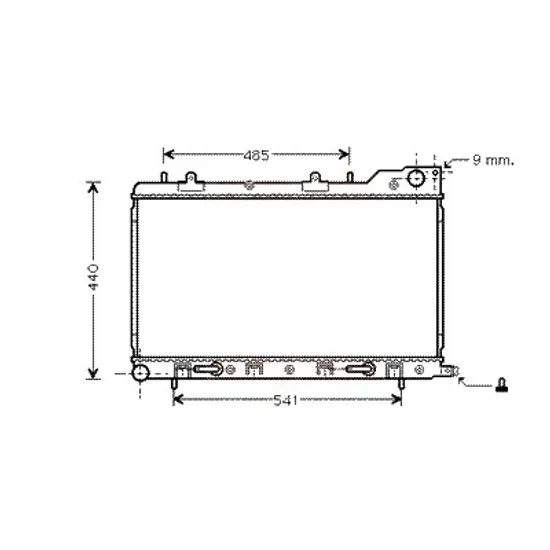 Radiator apa SUBARU FORESTER SG 2002->2008 pentru 2.5 RX Nato AWD, perioada 2002 2003 2004 2005 2006 2007 2008