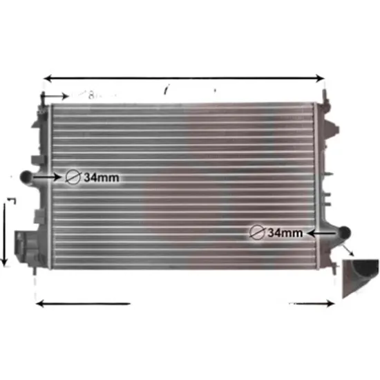 Radiator apa FIAT CROMA 2005-> pentru 1.8 16V, perioada 2005 2006 2007 2008 2009 2010
