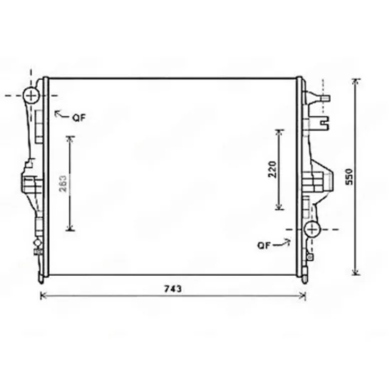 Radiator Motor VW TOUAREG 2010->2018 Radiator apa motor 3.0-3.6 TSI/TFSI/HYBRID benzina 3.0 TDi diesel (700x534x32) Perioada 2014 2015 2016 2017 2018