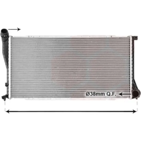 Radiator apa BMW 5 E39 1995->2003 530 d 142KW 193CP , pentru motor M57 D30 (306D1) perioada 1998 1999,2000,2001,2002 2003