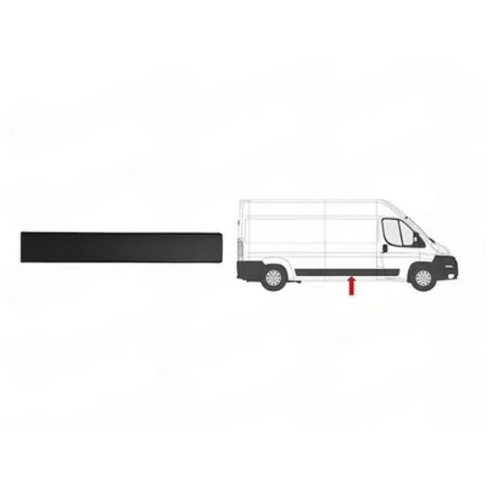 Bandou Usa PEUGEOT BOXER 2006-> Bandou Usa culisanta negru (ampatament scurt) DREAPTA Perioada 2014 2015 2016 2017 2018 2019 2020