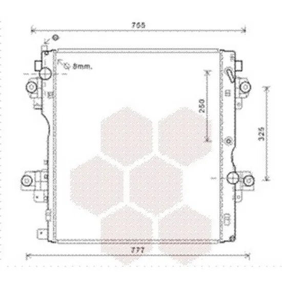 Radiator apa TOYOTA LAND CRUISER PRADO J15 2009-> pentru 3.0 D-4D, perioada 2009 2010 2011 2012 2013 2014