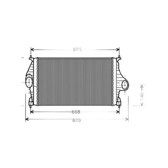 Intercooler CITROEN XANTIA 1993->2003 Radiator intercooler 1,9 T.D (580x360x34) Perioada 1993 1994 1995 1996 1997 1998 1999 2000 2001 2002 2003