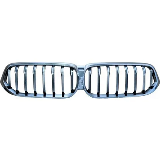 Grila radiator BMW 6 Gran Turismo G32 2017-> Grila argintiu (cu ornament cromat) Perioada 2020 2021 2022 2023 2024 2025