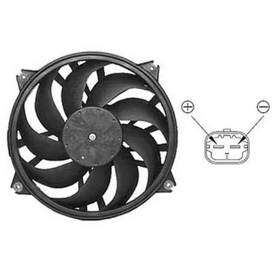 Ventilator Motor PEUGEOT 807 2002->2010 Electroventilator motor complet benzina/diesel 38cm Perioada 2002 2003 2004 2005 2006 2007 2008