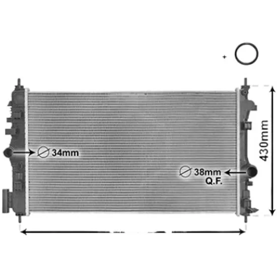 Radiator apa SAAB 9-5 2010->2012 pentru 2.0 TTiD XWD, perioada 2010 2011 2012