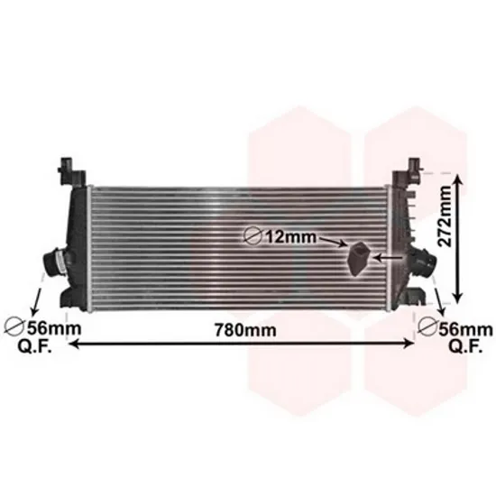 Radiator Motor OPEL ZAFIRA B 2005->2015 Radiator apa pentru 1,6i - 16V turbo CV manuala 665x280 Perioada 2012 2013 2014 2015 2016