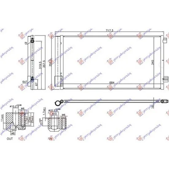 Radiator Aer Conditionat JEEP RENEGADE 2014->2021 Radiator aer conditionat 1.6i 16v benzina 684x340x16 Perioada 2014 2015 2016 2017 2018