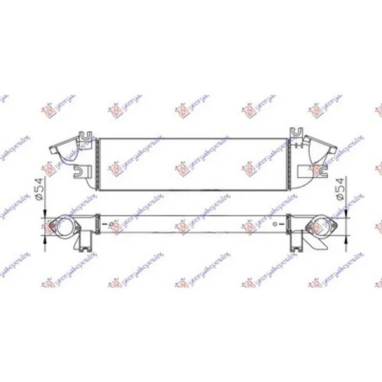 Intercooler MITSUBISHI L200 2014-> Radiator intercooler 2.4 DI-D diesel (575x175x50) Perioada 2014 2015 2016 2017 2018 2019