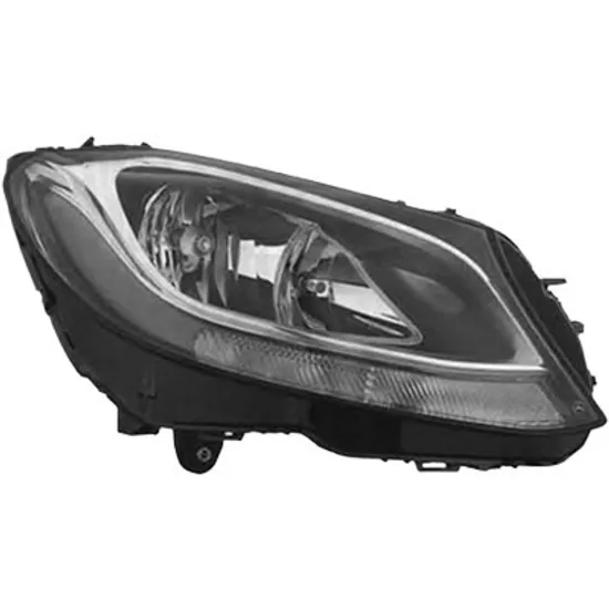 Far dreapta MERCEDES C-CLASS W205 2013-> perioada 2013 2014 2015 2016 2017 2018 pana la an de fabricatie 2018, cu motor reglaj, fara unitate comanda LED pentru lumini de pozitie, cu reglaj electric, cu bec H7/H7