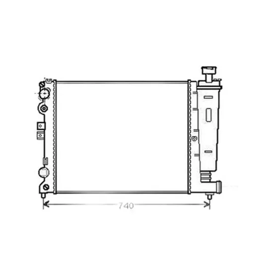 Radiator Motor PEUGEOT EXPERT 1996->2006 Radiator apa pentru 1,6 - 1,8 - 2,0 benzina cu aer conditionat 60x47x23 Perioada 1995 1996 1997 1998 1999 2000 2001 2002 2003 2004 2005 2006