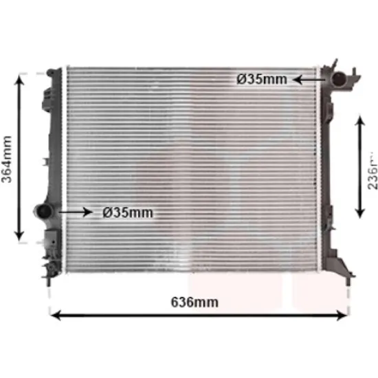 Radiator apa RENAULT GRAND SCENIC 4 2016-> 1.6 dCi 130 96KW 130CP , pentru motor R9M 409 perioada 2016 2017,2018,2019,2020 2021