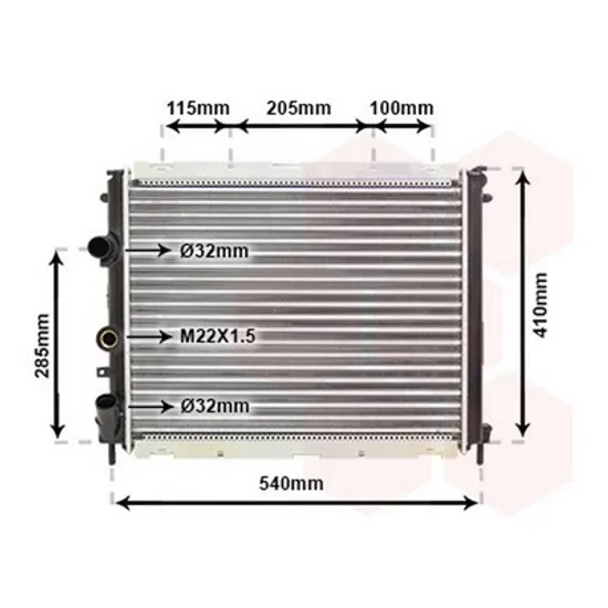 Radiator Motor RENAULT KANGOO 1997->2007 Radiator apa pentru benzina - diesel cu aer conditionat 48x41 Perioada 1997 1998 1999 2000 2001 2002 2003 2004 2005 2006 2007