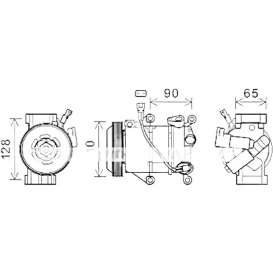 Compresor aer conditionat TOYOTA AURIS / COROLLA E18 2012->2018, COROLLA E18 2013->2019 pentru 1.4 D-4D , perioada 2012 2013 2014 2015 2016 2017 2018
