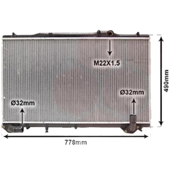 Radiator apa RENAULT ESPACE 3 1996->2002 pentru 2.2 12V TD, perioada 1996 1997 1998 1999 2000