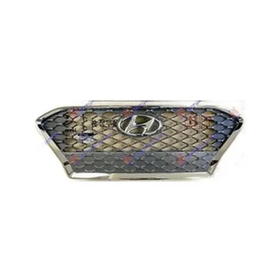Grila radiator HYUNDAI KONA 2017->2023 Grila fata cu rama cromata original Perioada 2017 2018 2019 2020 2021 2022