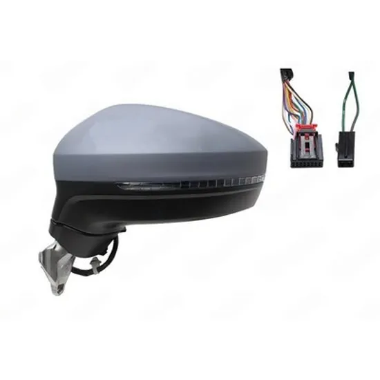 Oglinda VW TIGUAN AD1 2016-> Oglinda exterioara electrica cu incalzire cu rabatare electrica pentru vopsit (cu memorie si lampa podea si senzor de banda) 15PIN STANGA Perioada 2016 2017 2018 2019 2020