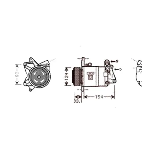 Compresor aer conditionat NISSAN MURANO 1 2002->2008 pentru 3.5 4x4, 3.5 SE 4x4, perioada 2003 2004 2005 2006 2007 2008