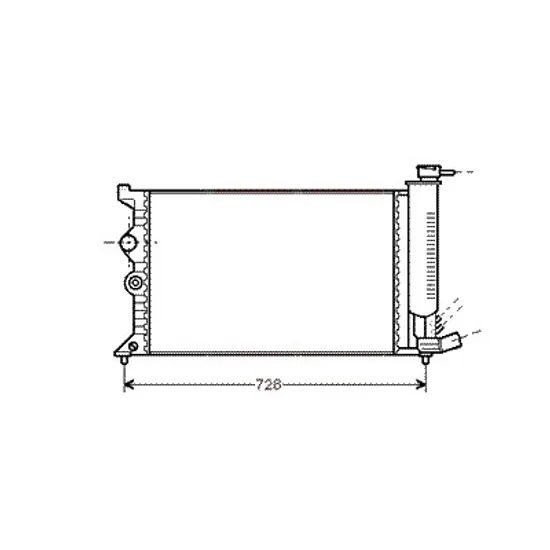 Radiator apa CITROEN XANTIA 1993->2003 1.8 i 66KW 90CP , pentru motor LFX (XU7JB) perioada 1997 1998,1999,2000,2001,2002 2003
